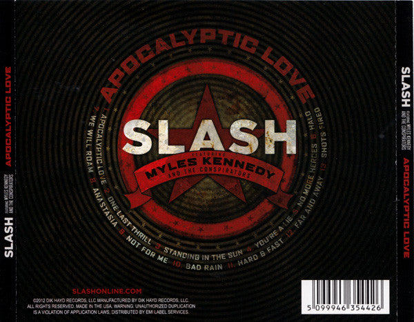 Slash Featuring Myles Kennedy And The Conspirators – Apocalyptic Love - CD - 2012 - Dik Hayd Records – 5099946354426 - NUEVO / PRECINTADO - NEW / SEALED.