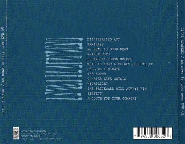 Liars Academy – No News Is Good News - CD - New and unplayed but not sealed.