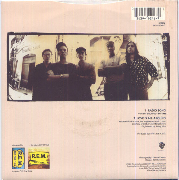 R.E.M. – Radio Song - 7" - 1991 - Warner Bros. Records – W0072 - Very Good Condition (M- / VG+)