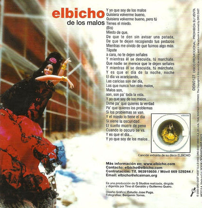 elbicho – De Los Malos - CD, Single, Promo - 2003 - DRO – DEW0127 - CD Very Good Plus (VG+) / Cover Very Good Plus (VG+)