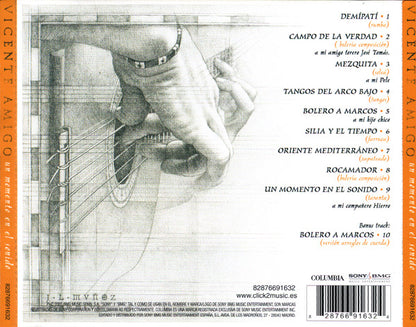 Vicente Amigo – Un Momento En El Sonido - CD - 2005 - Columbia – 82876691632 - NUEVO - PRECINTADO / NEW - SEALED.