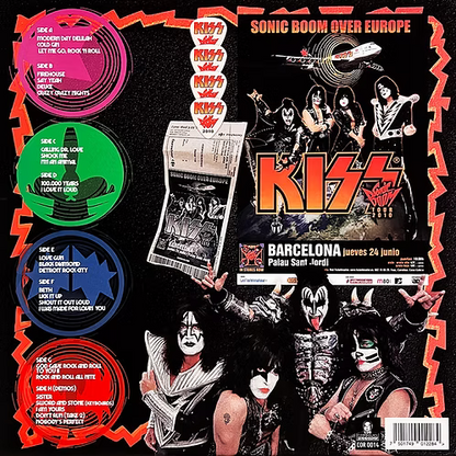 KISS BOX SET 4xLP Sonic Boom Over Europe Tour 2010 Barcelona Spain (Splatter)