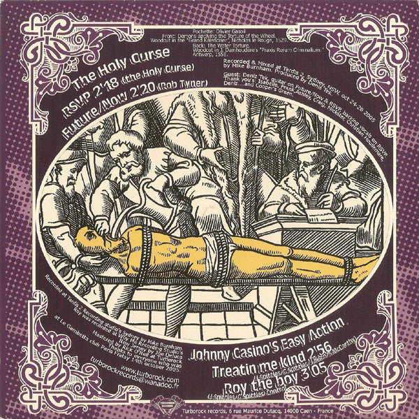 The Holy Curse / Johnny Casino's Easy Action – The Holy Curse / Johnny Casino's Easy Action - 7" - 2006 - Turborock Records – TURBO 003 - Vinilo Como Nuevo / Portada Como Nueva (M-/M-)