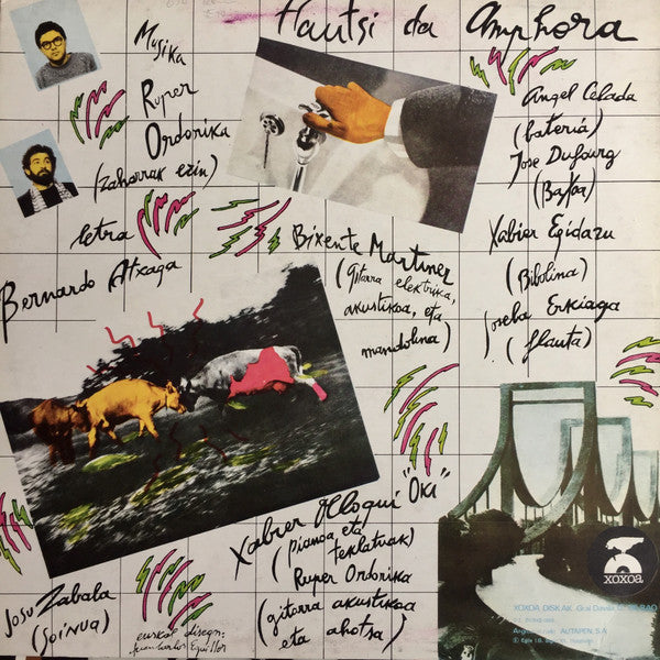 Ruper Ordorika – Hautsi Da Anphora - LP - Insert/Booklet with Lyrics - 1980 - Xoxoa ‎– X-11133 - Very Good Condition (VG+ / VG+)