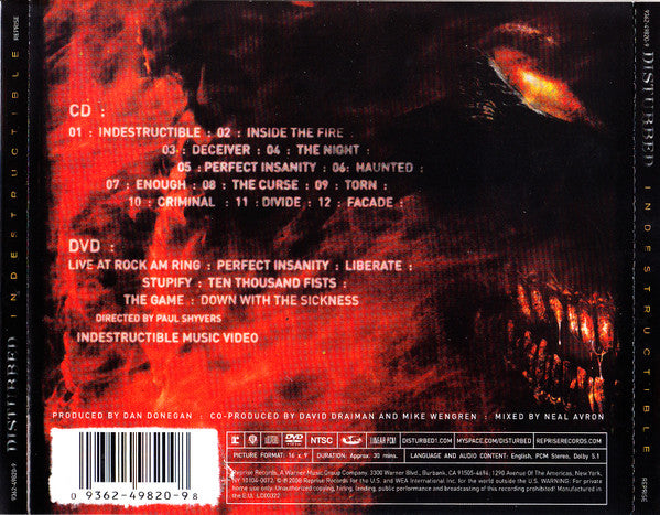 Disturbed – Indestructible - CD+DVD - Special Edition - Como Nuevo / Like New (M- / M-)