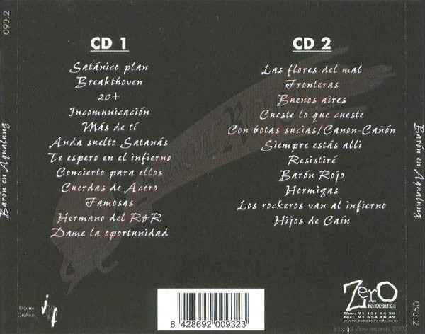 Barón Rojo - Barón En Aqualung - 2xCD - Zero Records - 093-2 - NEW / SEALED.