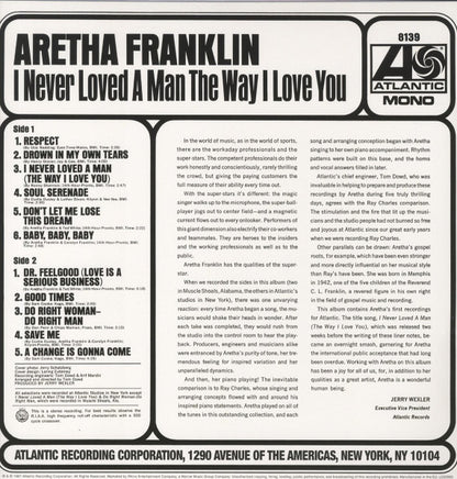 Aretha Franklin – I Never Loved A Man The Way I Love You - LP