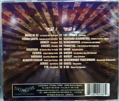 The Best of Rock en Español Vol. 1 - 2xCD - Mago de Oz, Los Suaves, Tierra Santa, S.A., Hamlet, Boikot, etc - Locomotive Records LM260 - NEW / SEALED.