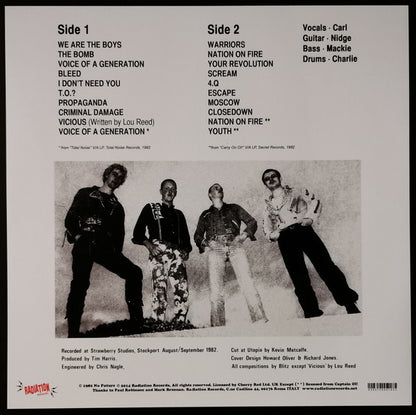 Blitz – Voice Of A Generation - LP - 2014 - Radiation Reissues – RRS32 - Nuevo sin usar pero no precintado / New unplayed but not sealed.