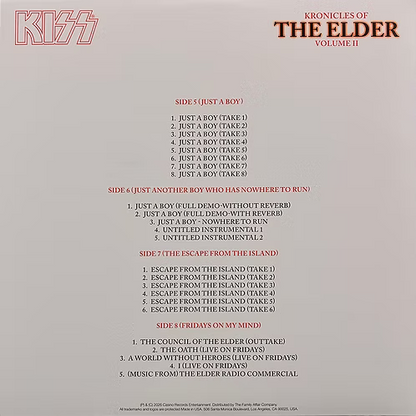 KISS 2xLP Chronicles Of The Elder - Volume II (Picture Disc 450 Numbered Copies)
