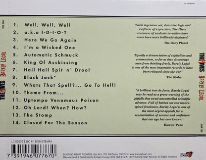 The Hives – Barely Legal - CD - Like New (M- / M-)