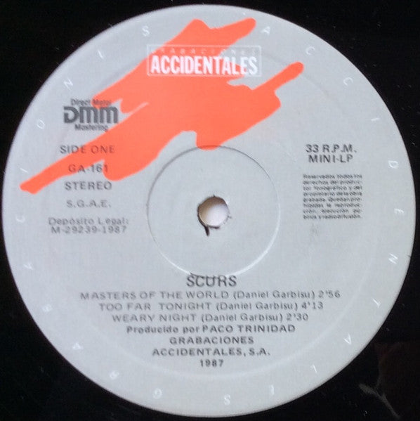 The Scurs – The Scurs - LP - With Insert - 1987 - Grabaciones Accidentales – GA-161 - Vinyl Very Good Condition / Sleeve Very Good Condition (VG++/VG++)