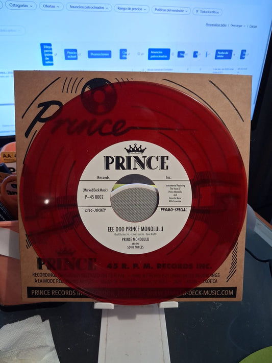 Prince Monolulu And The Soho Ponces – Eee Ooo Prince Monolulu - 7" - Red - 2015 - Prince – P-45 8002 - Vinyl Near Mint / Cover Near Mint (M-/M-)