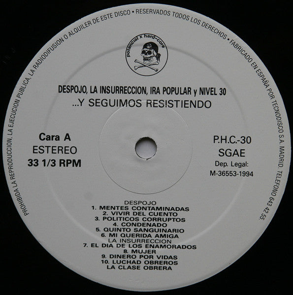Y Seguimos Resistendo - LP - 1994 - Potencial Hardcore – PHC-30 - New Vinyl / Cover in Very Good Condition (M/VG+)