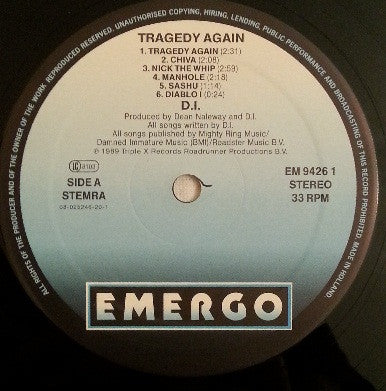 D.I. – Tragedy Again - LP - 1989 - Emergo – EM 9426 1 - Vinyl Very Good Plus (VG+) / Sleeve Very Good Plus (VG+)