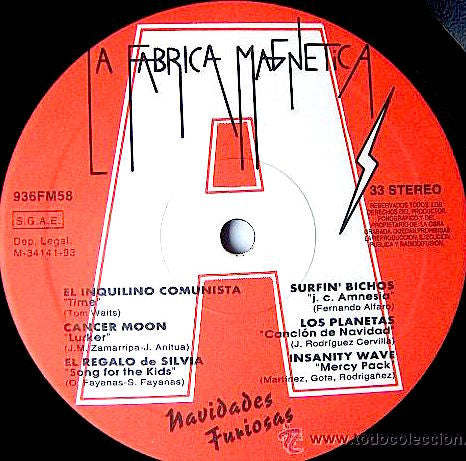 Navidades Furiosas (Canciones De Paz Y Rabia) - LP - NO incluye el Insert con las Letras - 1993 - La Fabrica Magnetica ‎– 936FM58 - Vinilo Muy Buen Estado / Portada Muy Buen Estado (VG+/VG+)