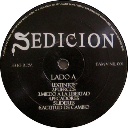 Sedicion – Extintos - LP - 2010 - Bambam Records – Bam-Vinil 001 - New and unplayed but not sealed.