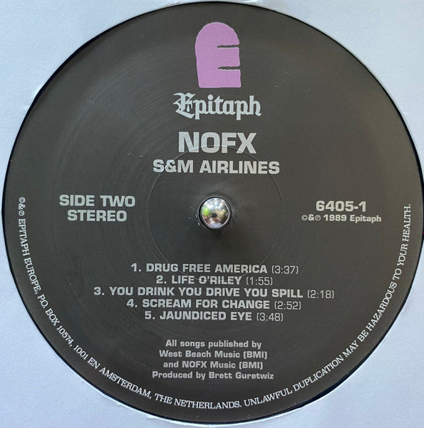 NOFX – S & M Airlines - LP - 2023 - Epitaph – 6405-1 - NUEVO / PRECINTADO - NEW / SEALED.