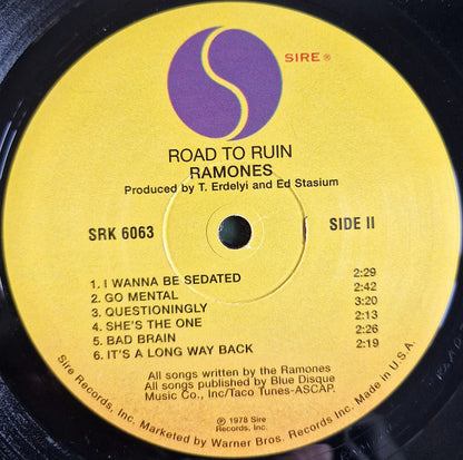 Ramones ‎– Road To Ruin - LP - 180 gram - 2001 - Sire ‎– SRK 6063 - Vinyl Near Mint / Cover Very Good (M-/VG+)