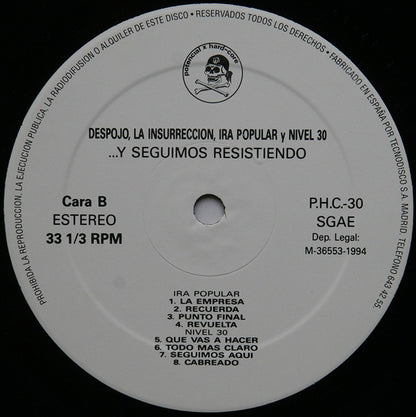 Y Seguimos Resistendo - LP - 1994 - Potencial Hardcore – PHC-30 - New Vinyl / Cover in Very Good Condition (M/VG+)