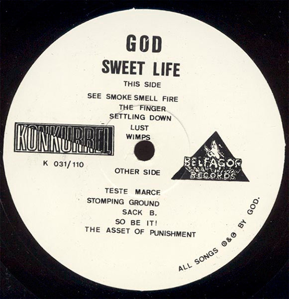 God – Sweet Life - LP - 1988 - Konkurrel – K 031/110, Belfagor Records – K 031/110 - Very Good Condition (VG++/VG+)