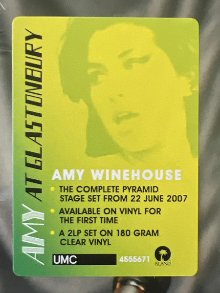 Amy Winehouse – Live At Glastonbury 2007 - 2xLP - 180g - Clear - 2022 - UMC – 4555684, Island Records – 4555684, UMC – 00602445556847, Island Records – 00602445556847