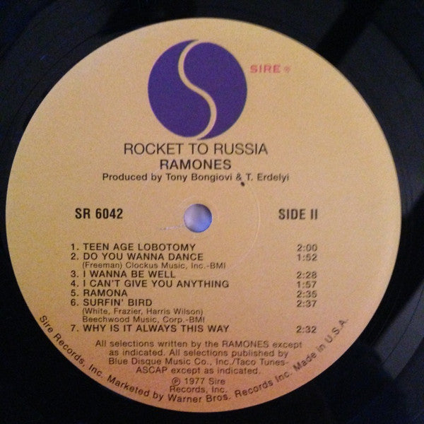 Ramones ‎– Rocket To Russia - LP - 180 gram - 2005 - Sire ‎– SR 6042 - Vinilo Como Nuevo / Portada Muy Buen Estado (M-/VG+)
