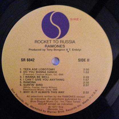 Ramones ‎– Rocket To Russia - LP - 180 gram - 2005 - Sire ‎– SR 6042 - Vinilo Como Nuevo / Portada Muy Buen Estado (M-/VG+)