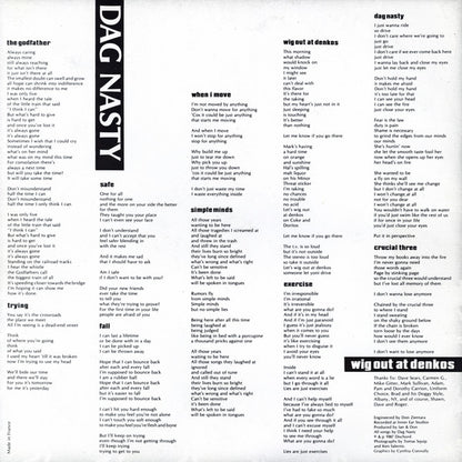 Dag Nasty – Wig Out At Denkos - LP - With Insert Lyrics - Repress, $6 Price On Sleeve - Dischord Records ‎– Dischord 26 - Vinyl Very Good Plus Condition / Sleeve Very Good Plus Condition (VG+/VG+)