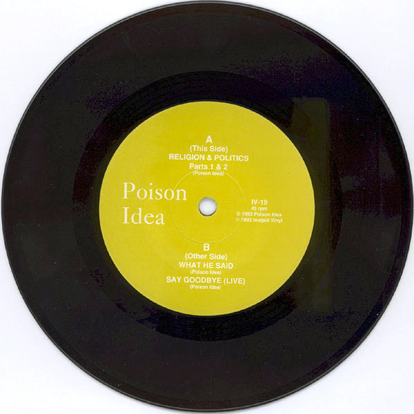 Poison Idea – Untitled - 2x7" - 1993 - Insipid Vinyl – IV-19 - Like New (M / M-)