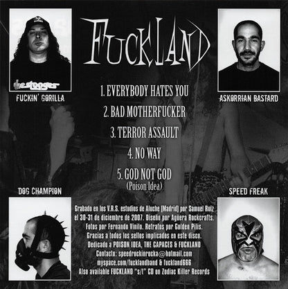 Fuckland / The Capaces - Kings Of Rockin'Rocka / Banned In Catalunya (7", EP, Clear Red)