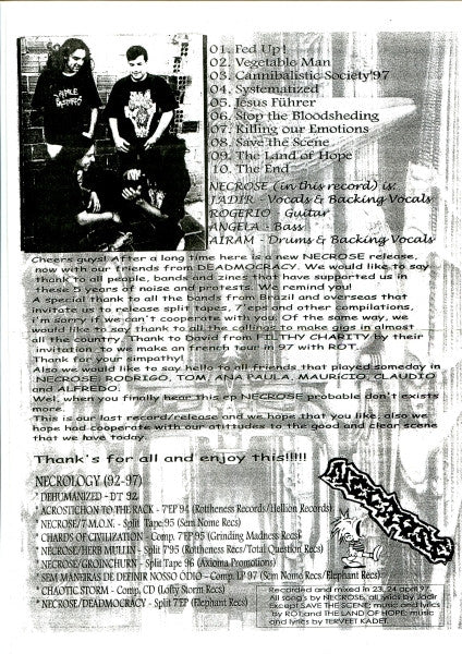 Deadmocracy / Necrose – Sadistic Desire / The End - 7" - 1997 - Elephant Records – ELE 008 - Vinyl New / Cover Like New (M/M-)