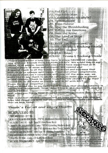 Deadmocracy / Necrose – Sadistic Desire / The End - 7" - 1997 - Elephant Records – ELE 008 - Vinyl New / Cover Like New (M/M-)