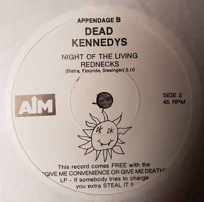Dead Kennedys – Give Me Convenience Or Give Me Death - LP + 7" + Booklet - White Label - 1989 (Australia) - AIM – AIM 1028 - Vinyl Very Good Plus (VG+) / Cover Very Good Plus (VG+)
